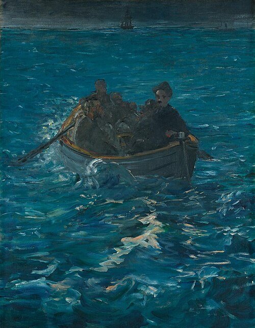 Édouard Manet’s later painting of Henri Rochefort’s escape.