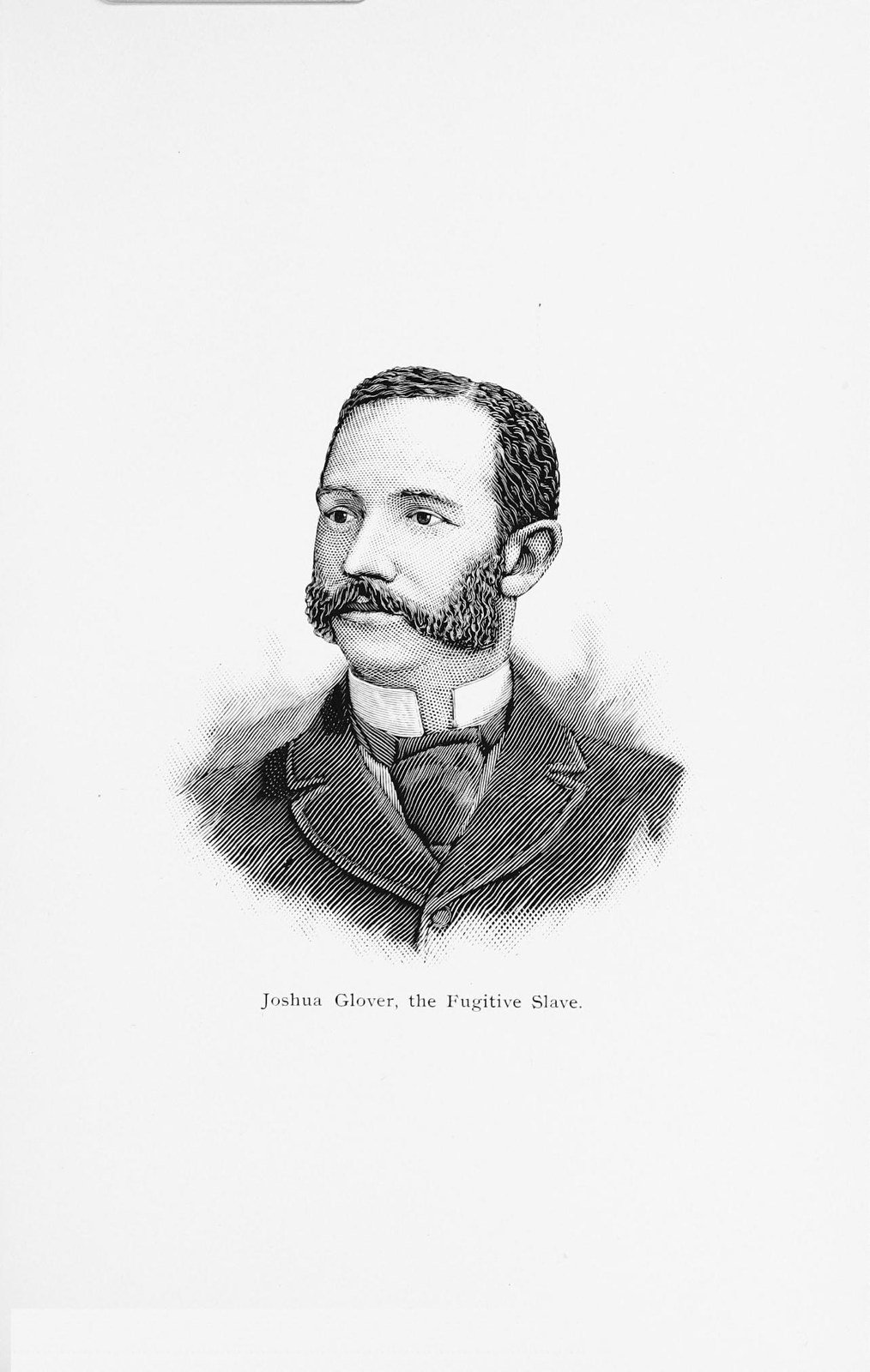 Nineteenth-century portrait drawing labeled Joshua Glover.