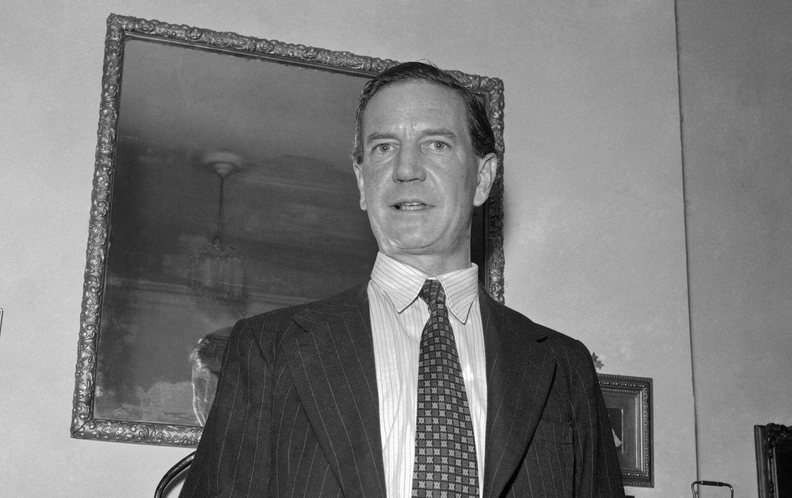 Kim Philby at a London press conference in 1955.