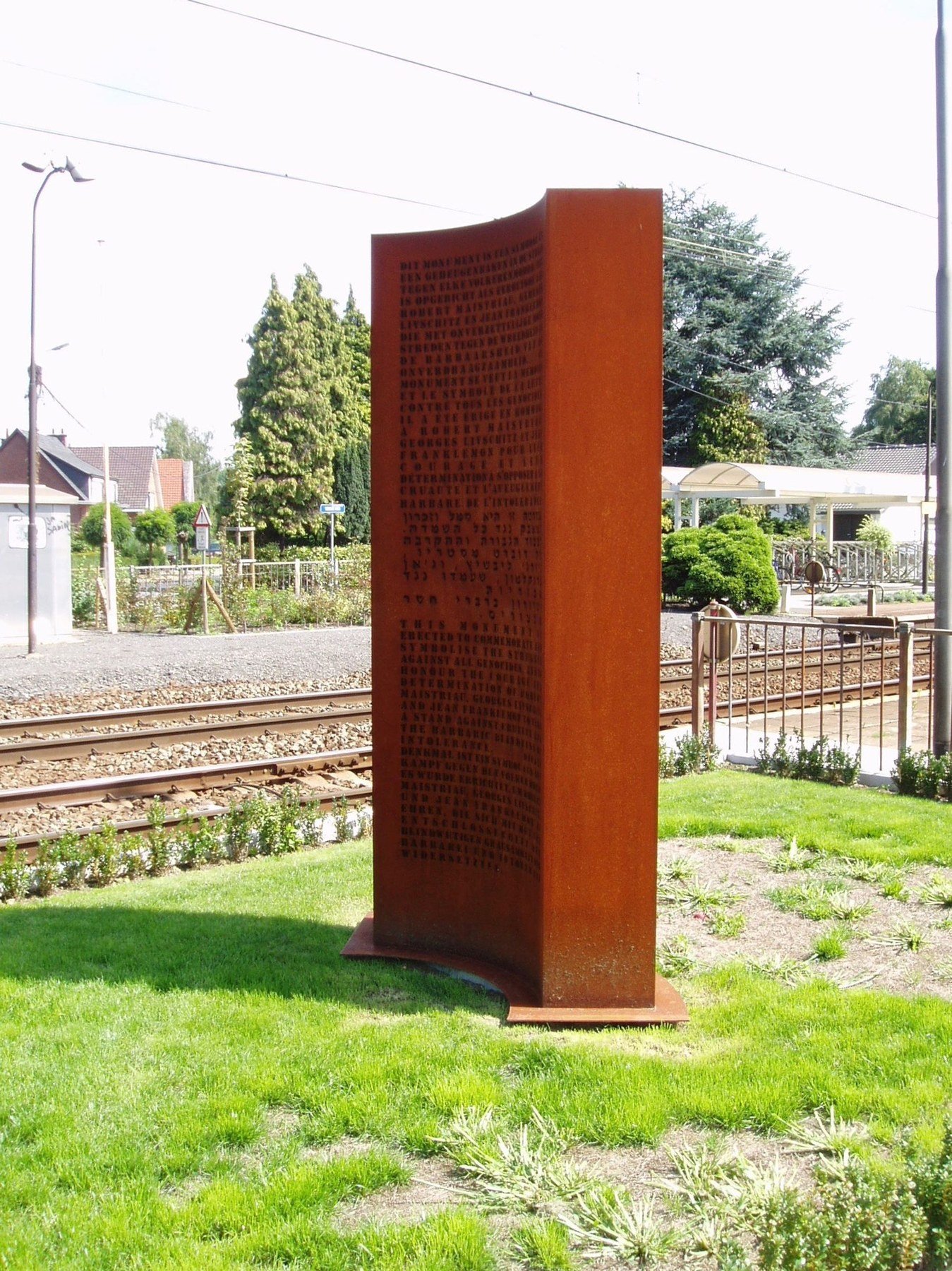 Memorial at Boortmeerbeek commemorating the 1943 resistance action against Transport XX.