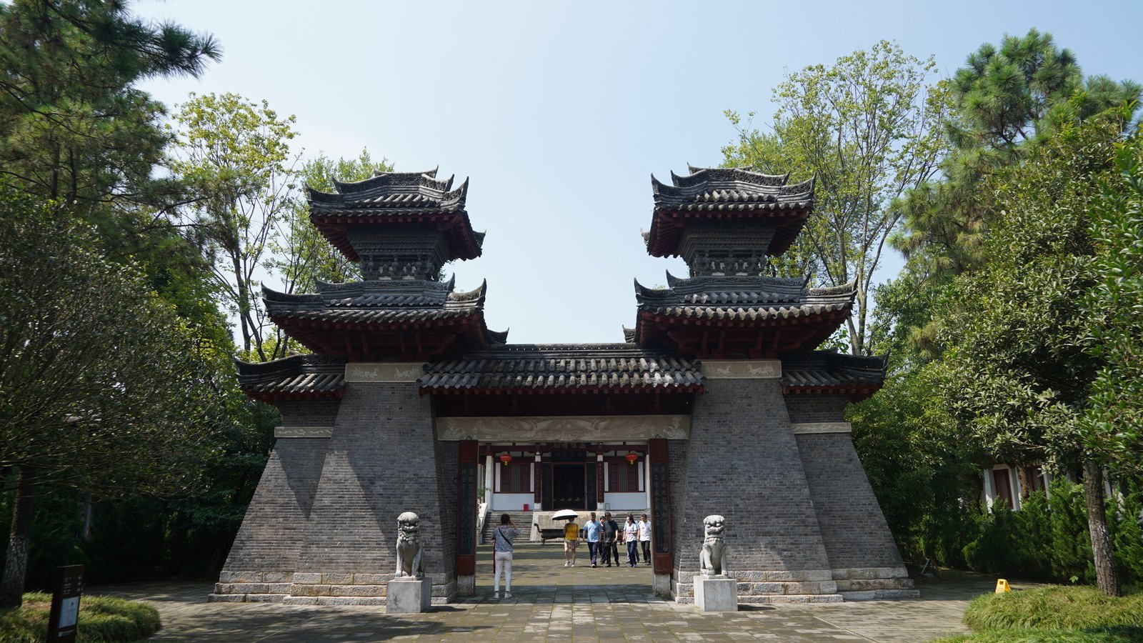 Entrance to the Zhang Qian tomb and memorial complex in Chenggu County, Shaanxi, photographed in 2020.