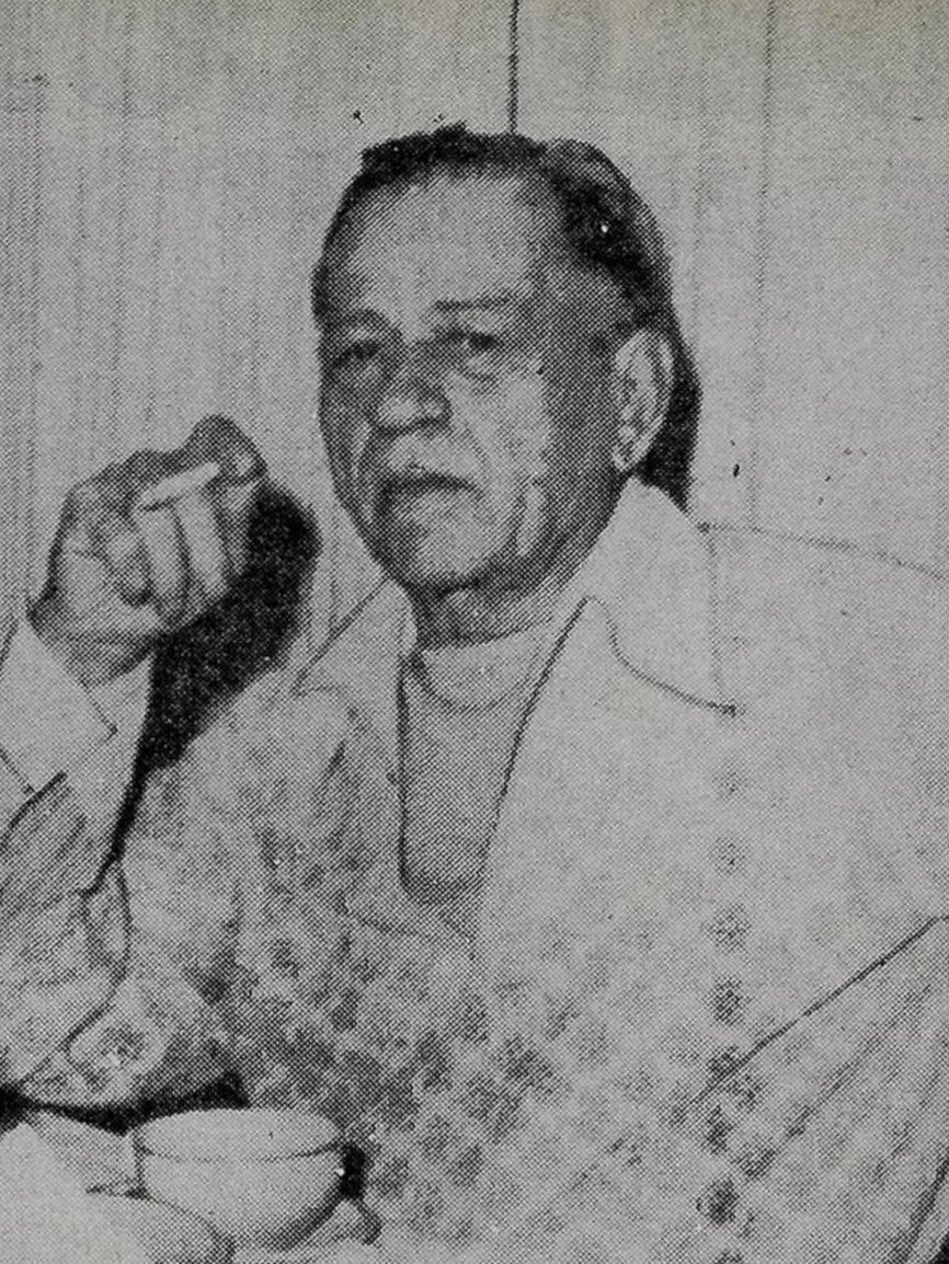 Henri Charrière seated at his home in Caracas in 1971, two years after the publication of Papillon.