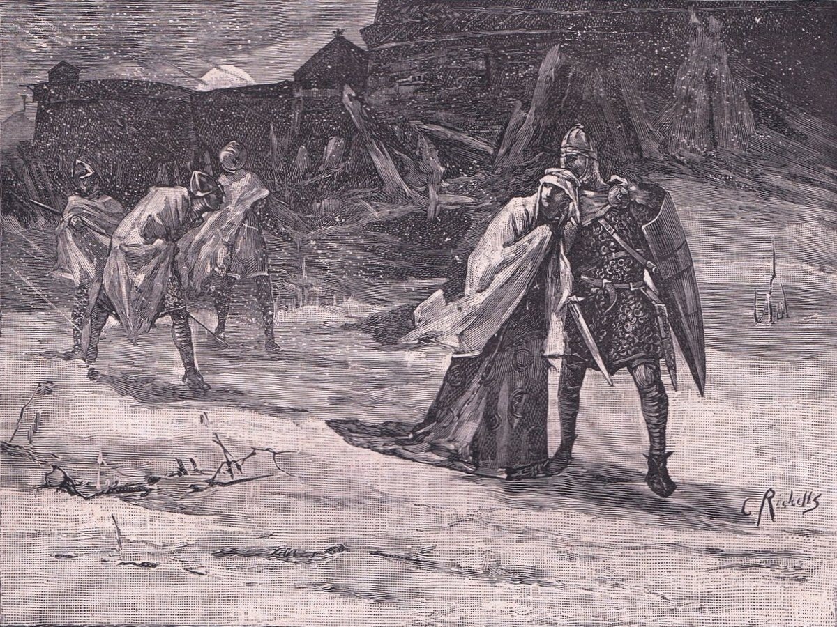 Charles Ricketts, Flight of Matilda from Oxford Castle, AD 1142