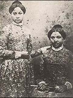 Mary and Emily Edmonson after gaining freedom following their recapture from the Pearl.