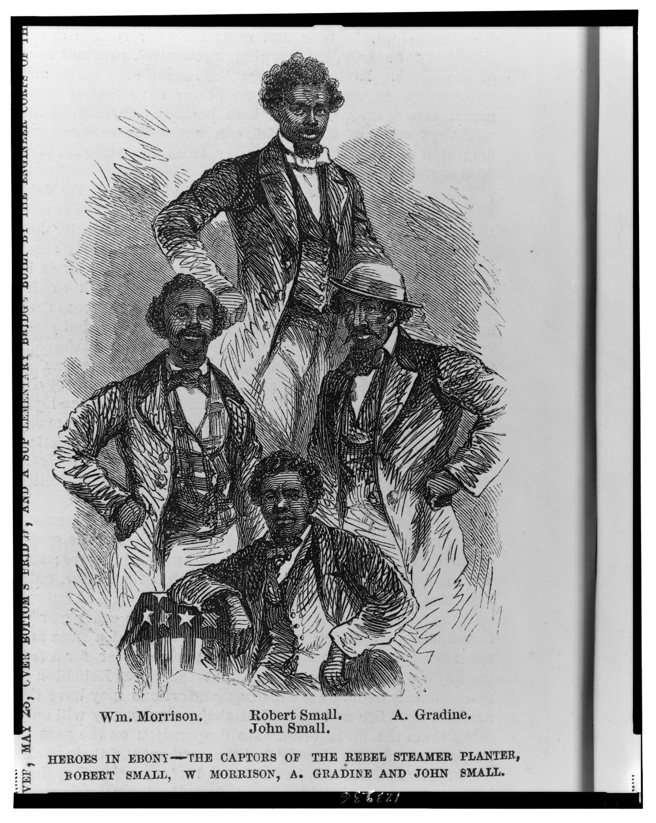 Heroes in Ebony engraving of the Planter crew